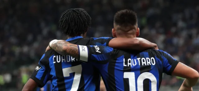 Juan Guillermo Cuadrado y Lautaro Martínez - Foto: @Inter