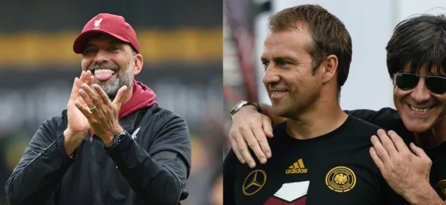 Jurgen Klopp y Hansi Flick - Fotos - Liverpool FC y AFP