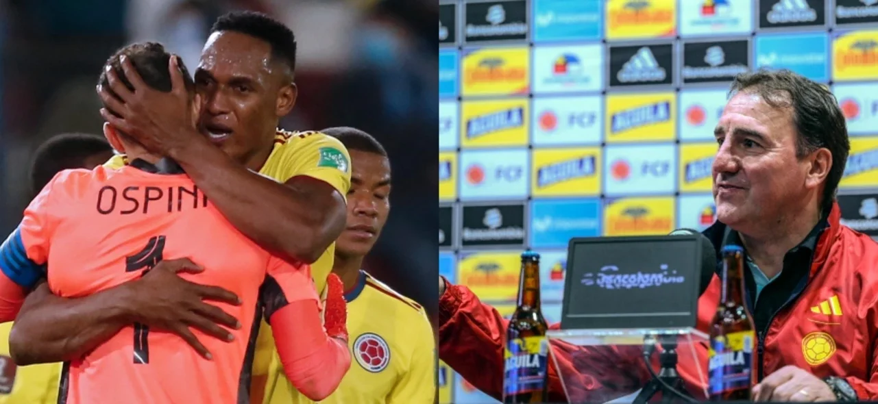 David Ospina, Yerry Mina y Néstor Lorenzo - Foto - AFP