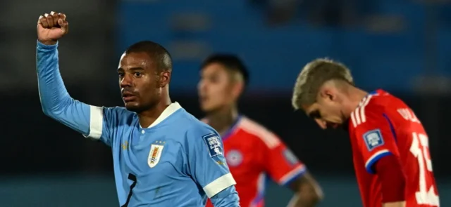 Uruguay derrotó a Chile. Foto: AFP