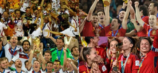 Alemania y España, únicas campeonas del Mundo en femenino y masculino - Imágenes de AFP