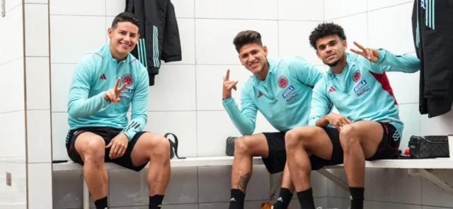 James Rodríguez, Jorge Carrascal y Luis Díaz en convocatoria con Colombia - Twitter: @FCFSeleccionCol