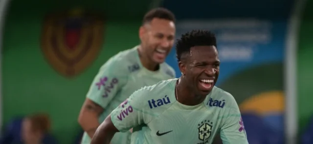 Neymar y Vinicius. Foto: AFP