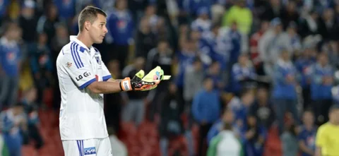 Luis Delgado, campeón con Millonarios. / Foto: VizzorImage - Gabriel Aponte