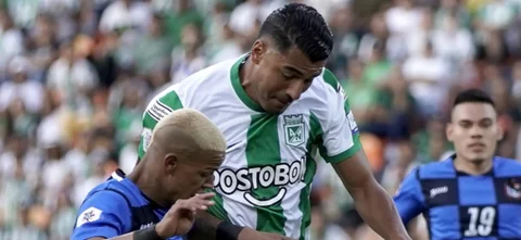 Delvin Alfonzo (Boyacá Chicó) vs. Jefferson Duque (Atlético Nacional) - VizzorImage / Juan Augusto Cardona