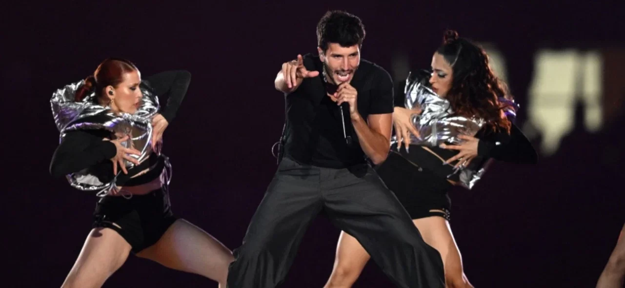 Sebastián Yatra - Cantante colombiano en inauguración de Santiago 2023 - AFP