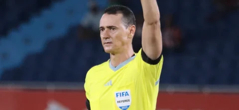 Wilmar Roldán - Árbitro colombiano del Junior vs. Once Caldas - VizzorImage / Jairo Cassiani