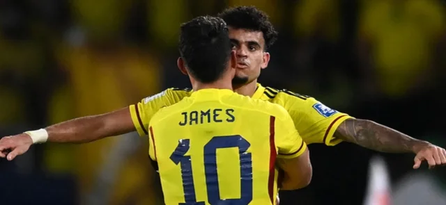 Luis Díaz y James Rodríguez - Foto: AFP