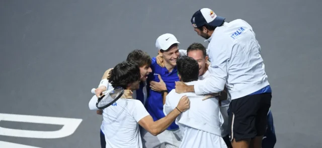 Equipo italiano de Copa Davis. Foto: AFP