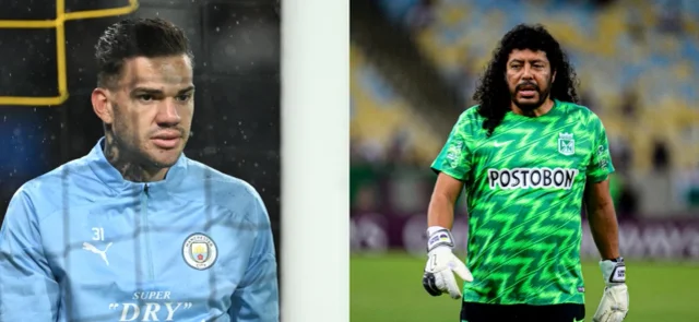 Ederson y René Higuita. Foto: AFP