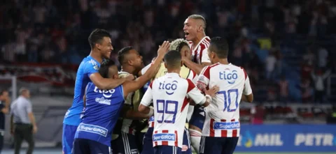 Junior goleó a Cali. Foto: VizzorImage / Jairo Cassiani