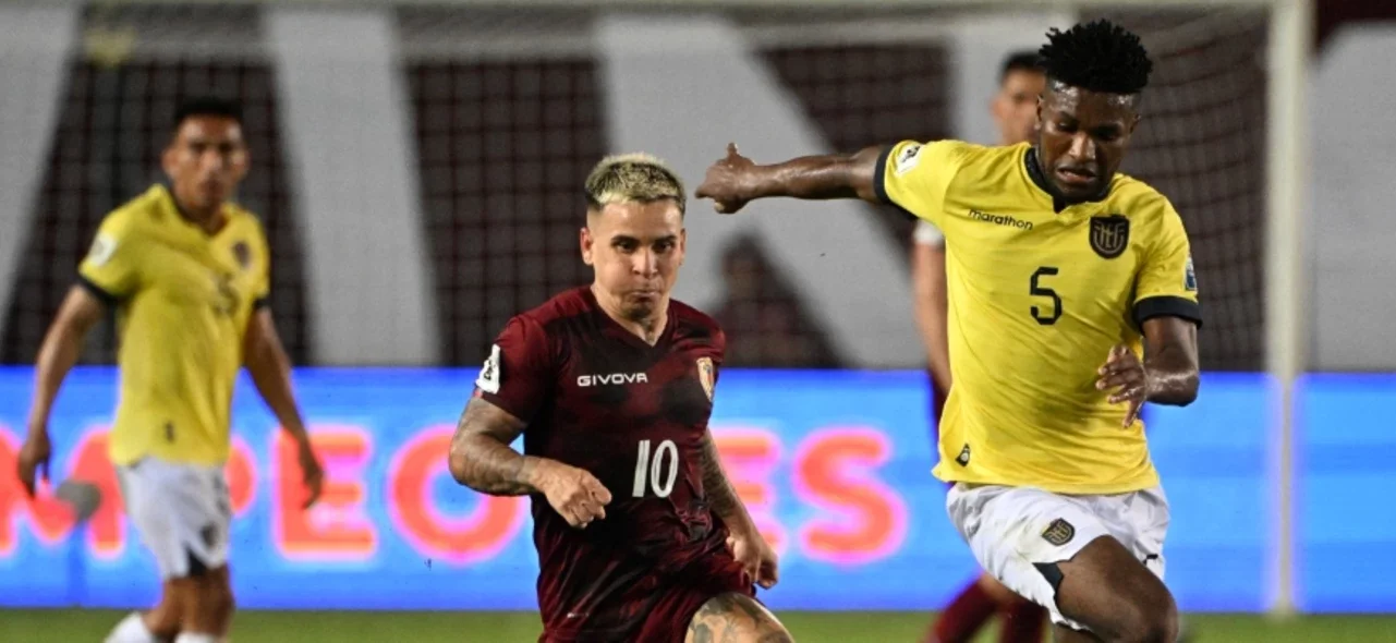 Venezuela y Ecuador empataron. Foto: AFP