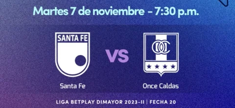 Independiente Santa Fe recibe a Once Caldas por la fecha 20
