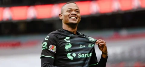 Harold Preciado - Delantero colombiano de Santos Laguna - X: @ClubSantos