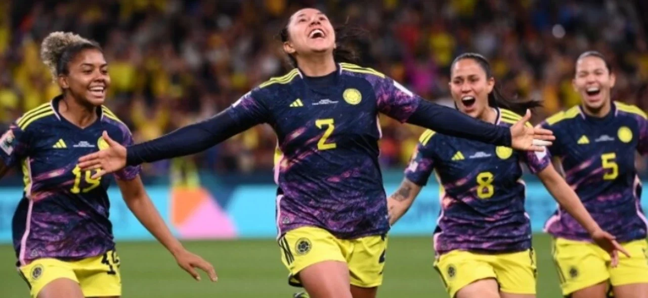 Manuela Vanegas celebra su gol ante Alemania - AFP