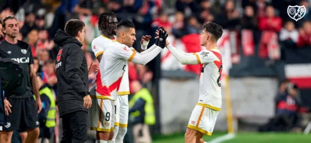 El colombiano Falcao entró en el segundo tiempo. / Foto: X Rayo Vallecano.