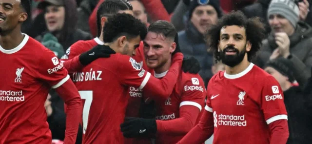 Luis Díaz, presente en la victoria de Liverpool sobre Fulham / AFP