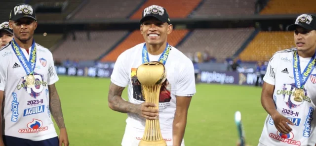 La pulla de jugador de Pereira a Jermein Peña tras título en el FPC. / Foto: X Junior.