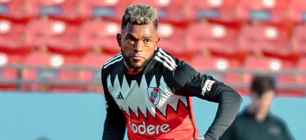 Miguel Ángel Borja y el gol de la victoria de River Plate en amistoso. / Foto: X River Plate.