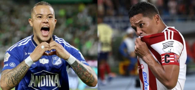 Leonardo Castro de Millonarios vs. Carlos Bacca de Junior - VizzorImage