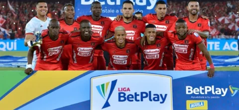 América de Cali se perdió el segundo gol ante Envigado. / Foto: Vizzorimage.