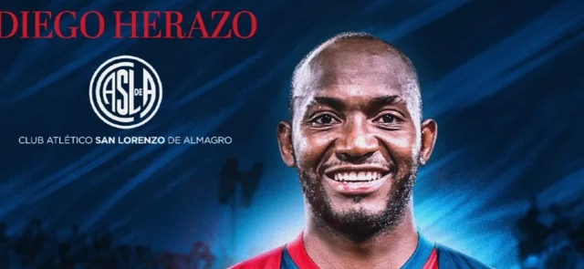 Diego Herazo - Delantero de San Lorenzo de Almagro - X: @SanLorenzo