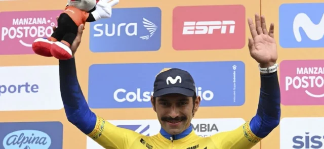 Fernando Gaviria y su victoria en la etapa 1 del Tour Colombia. / Foto: AFP.