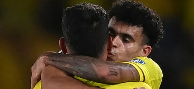 Luis Díaz marcó doblete para la remontada de Colombia 2-1 Brasil - AFP