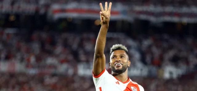 Miguel Ángel Borja - Delantero de River Plate de Argentina - AFP