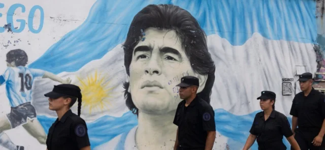 Mural de Diego Armando Maradona - AFP