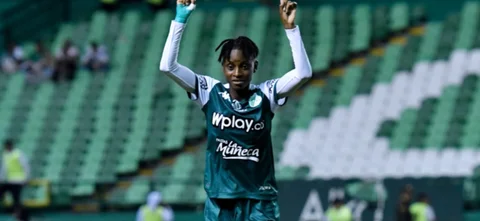 Así celebró Kelly Ibargüen su gol - VizzorImage / Nelson Rios