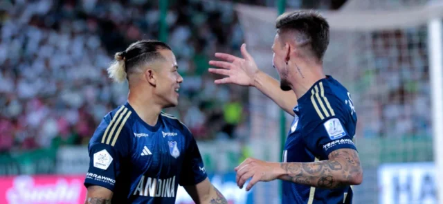 Leonardo Castro y Santiago Giordana, delanteros de Millonarios - VizzorImage