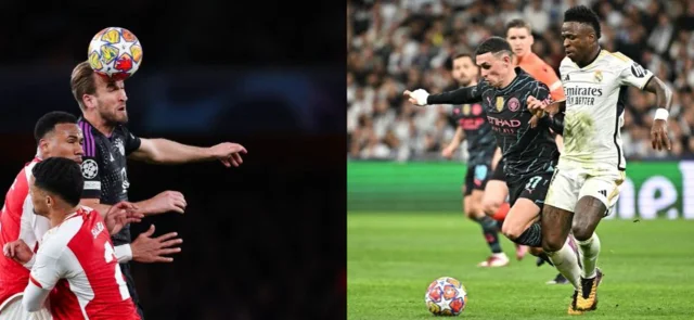 Real Madrid y Arsenal empataron ante City y Bayern / Fotos AFP