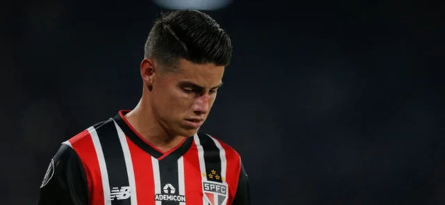 James tuvo un regreso amargo en la Copa Libertadores / AFP