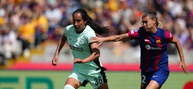 Mayra Ramírez, titular en la semifinal ida de la Champions League. / AFP