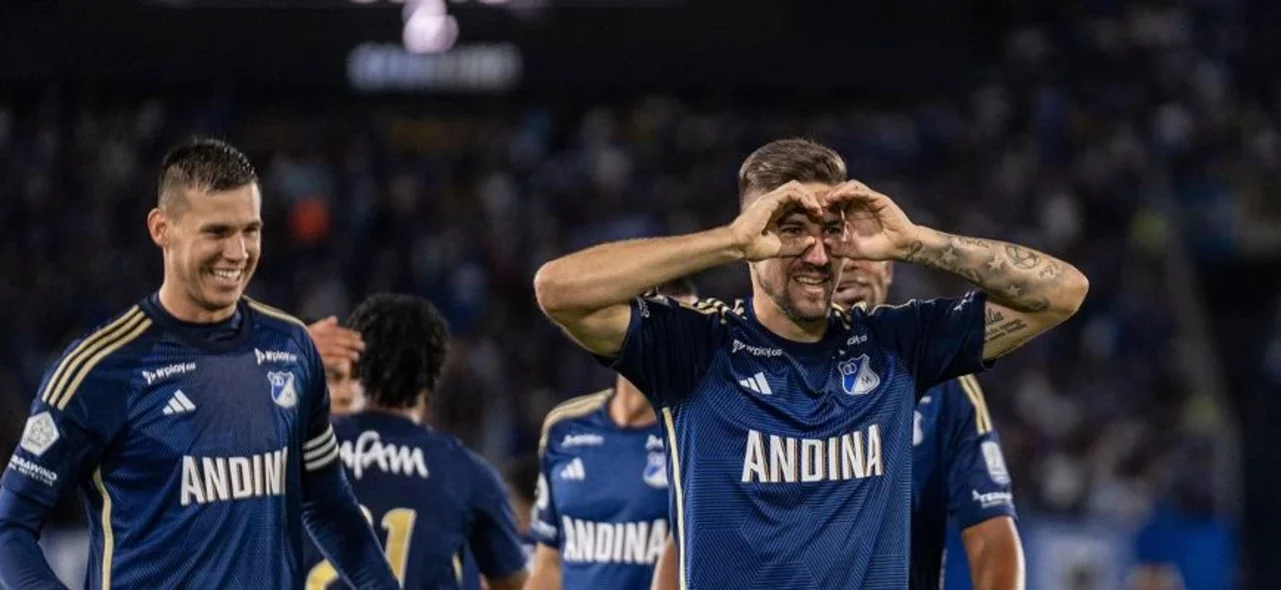 Santiago Giordana se reportó con gol | Foto Millonarios Millonarios goleó a Boyacá Chicó | Foto Millonarios