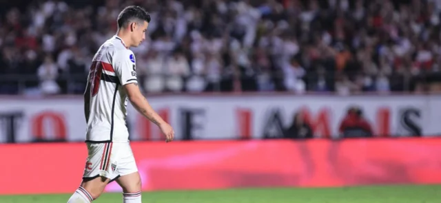 James Rodríguez solo ha participado en 8 partidos con Sao Paulo en lo que va de la temporada / AFP