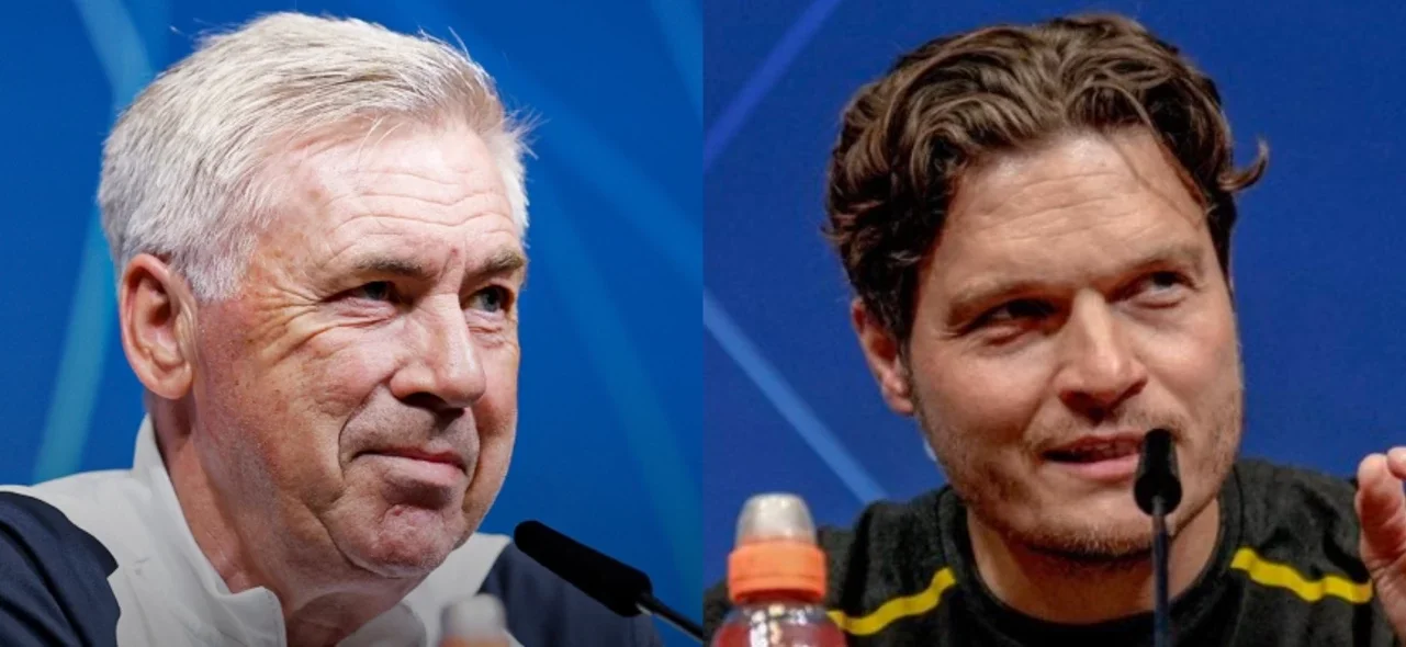 Carlo Ancelotti de Real Madrid y Edin Terzic de Borussia Dortmund - @realmadrid/@BVB