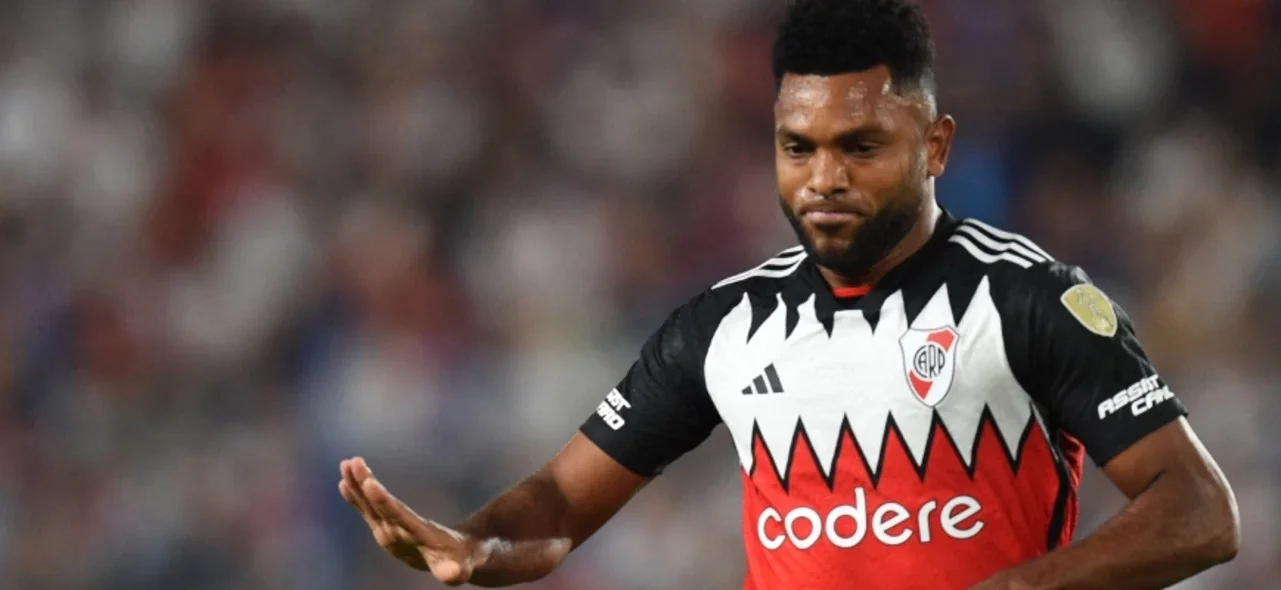 Miguel Borja - Delantero de River Plate - AFP