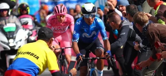 Tadej Pogacar y Nairo Quintana en la etapa 15 del Giro de Italia - AFP