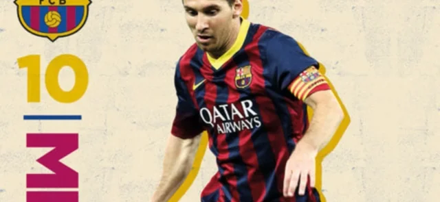 Poster de F.C Barcelona- Messi Vintage / Foto: Poster.es