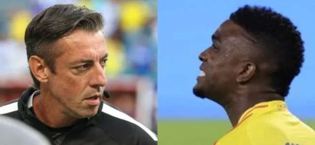 Raphael Claus y Jhon Córdoba - AFP