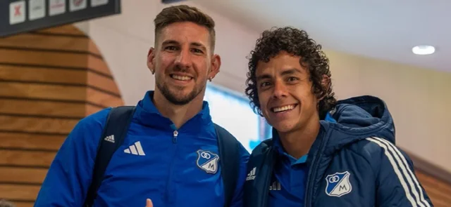 Santiago Giordana y Daniel Mantilla en Millonarios - X: @MillosFCoficial