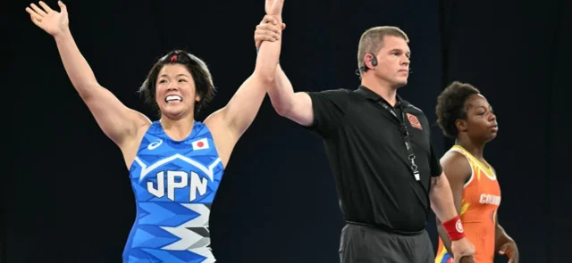 Tatiana Rentería, luchadora colombiana/ AFP