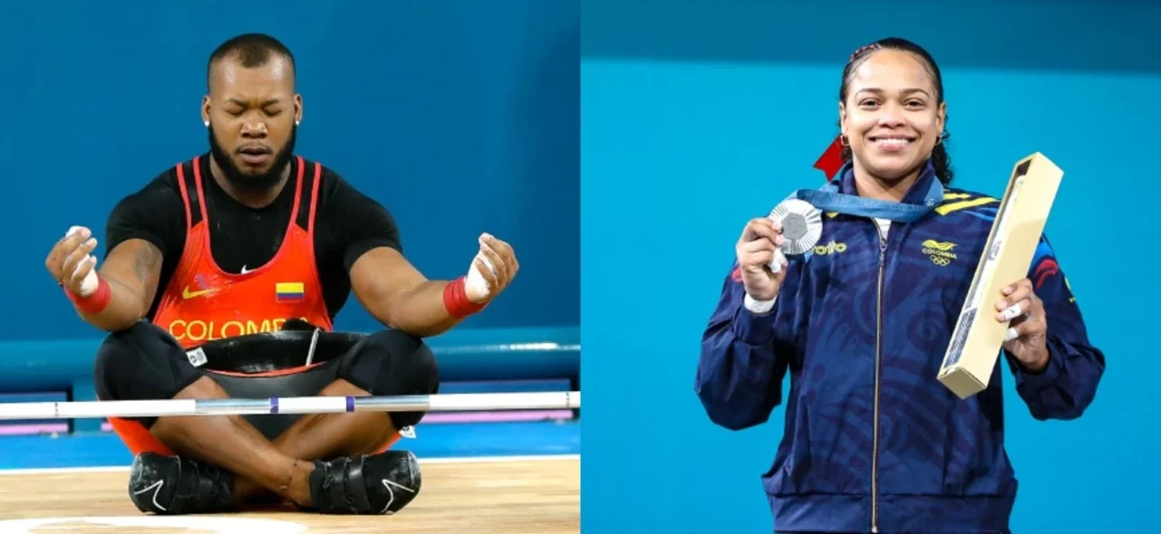 Yeison López y Mari Sánchez alzaron medallas de plata en París 2024 - Comité Olímpico Colombiano