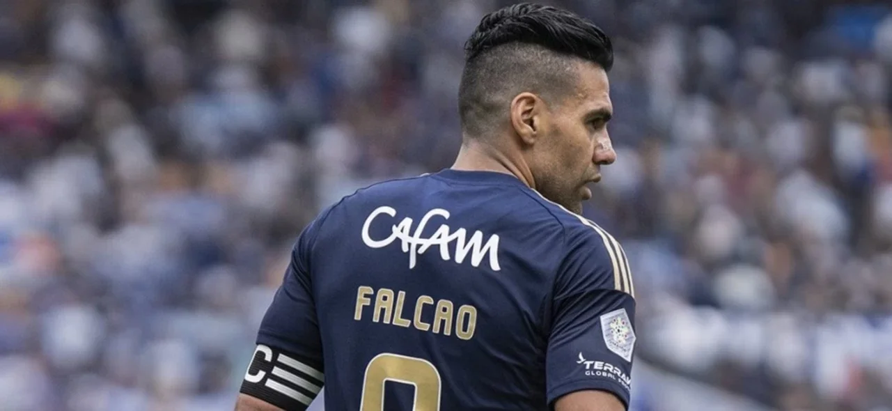 Radamel Falcao García salió lesionado del partido ante Once Caldas. / X: Millonarios F.C.
