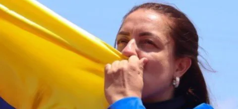 Erica Castaño, para atleta de Colombia - X: @COLParalimpico