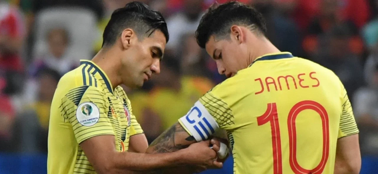 Falcao García con James Rodríguez - AFP