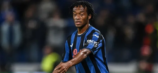Juan Guillermo Cuadrado en un partido con Atalanta / AFP