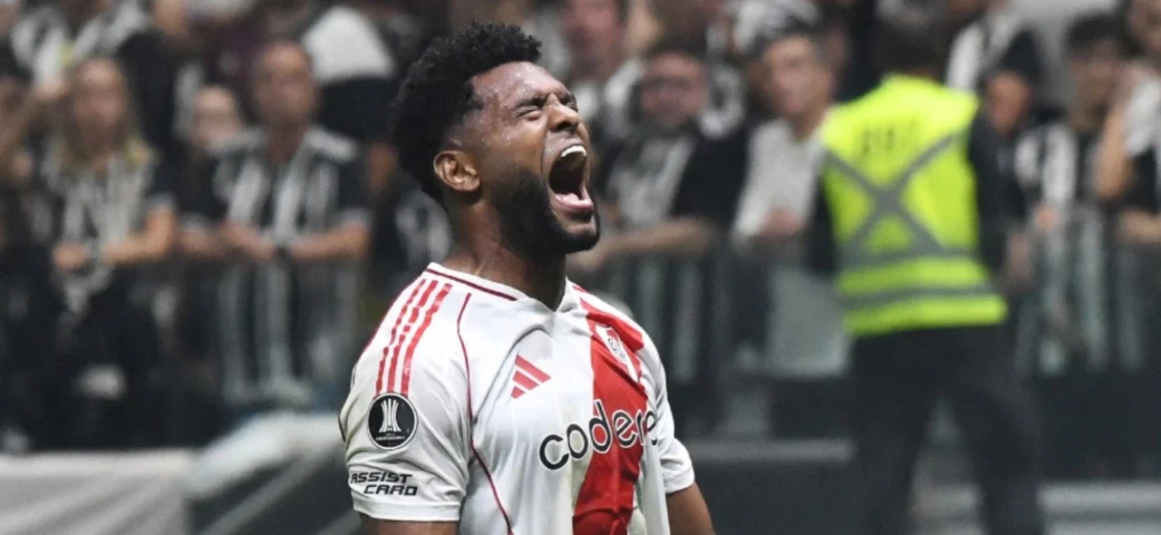 Miguel Ángel Borja con River Plate - AFP